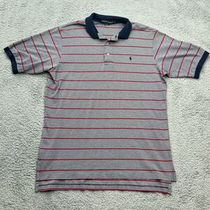 Polo‎ Golf Ralph Lauren Shirt Mens XL Vintage 90s Red Striped Fine Cotton Preppy
